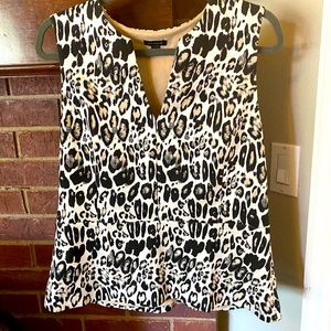 Like new Ann Taylor leopard print peplum top